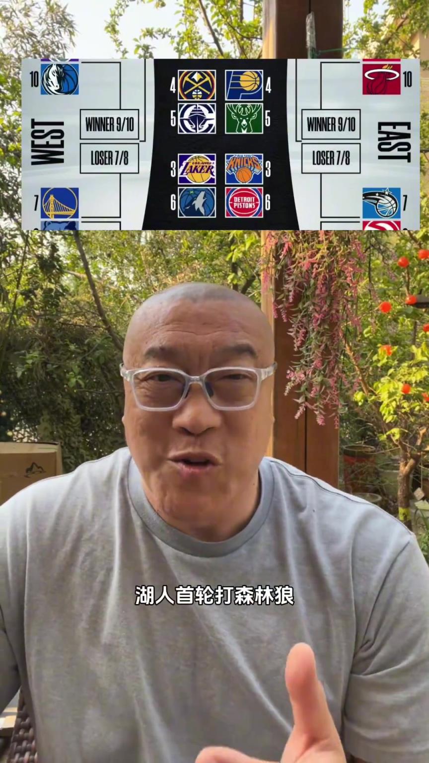 湖人打森林狼！馬?。褐灰獤|契奇像上賽季打戈貝爾那樣就行